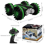 ALLCACA 2.4G RC Car Boat Land Water RC Stunt Car Double Sided Remote - ALLCACA