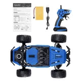 ALLCACA 2.4GHz High-speed Remote Control Car Boat 1/16 Scale RC Off-road Vehicle 4WD RC Stunt Car for Kids, Blue - ALLCACA